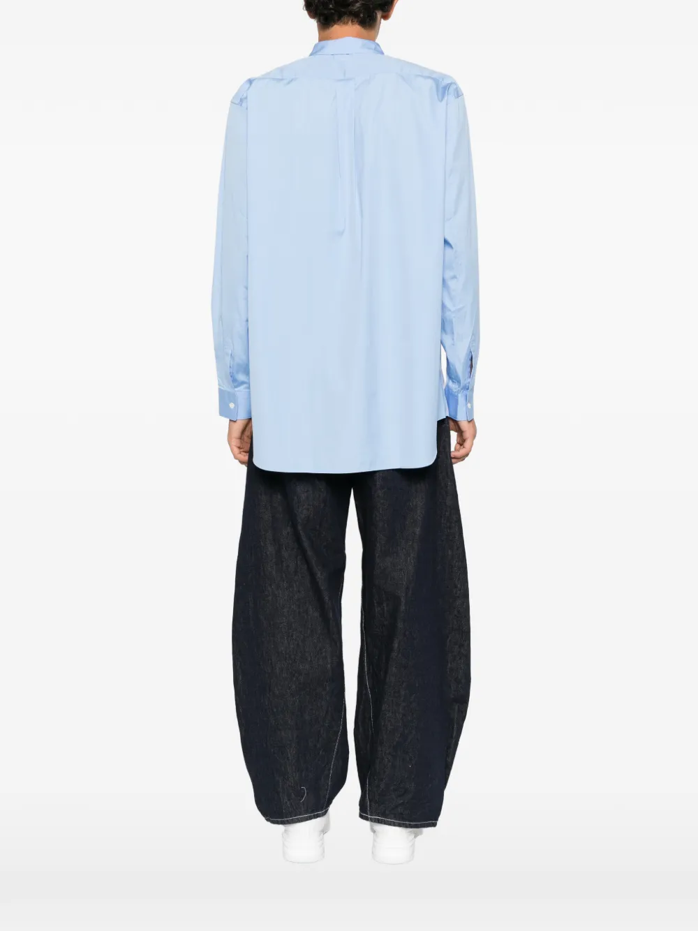 Comme Des Garçons Shirt vertical-stripe panelled shirt Wit