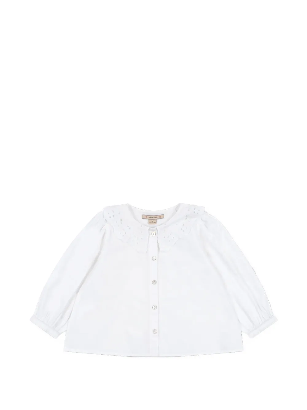 Konges Sløjd Rilo broderie-anglaise Peter Pan collar shirt - Weiß