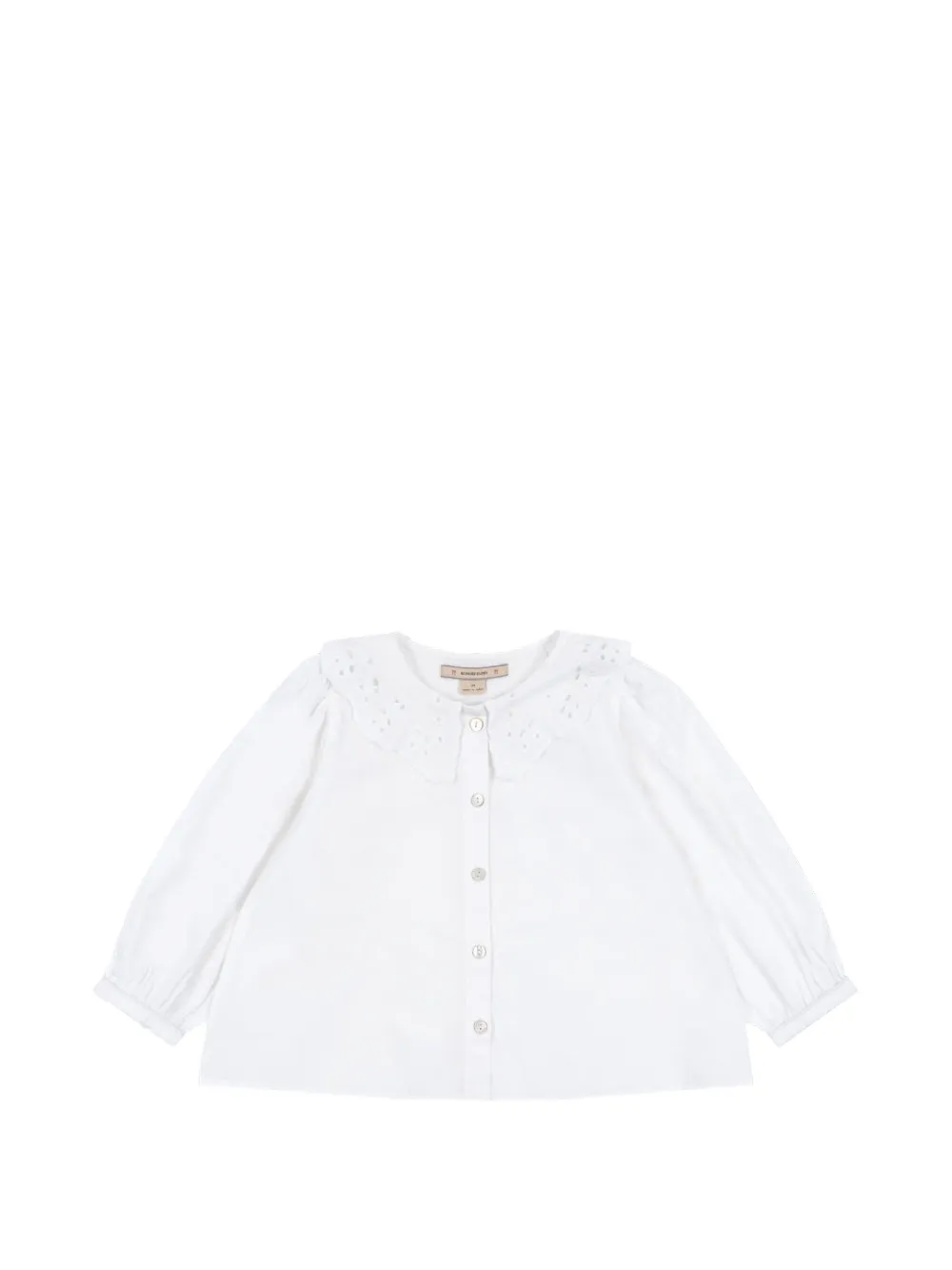 Konges Sløjd Rilo broderie-anglaise Peter Pan collar shirt - Bianco