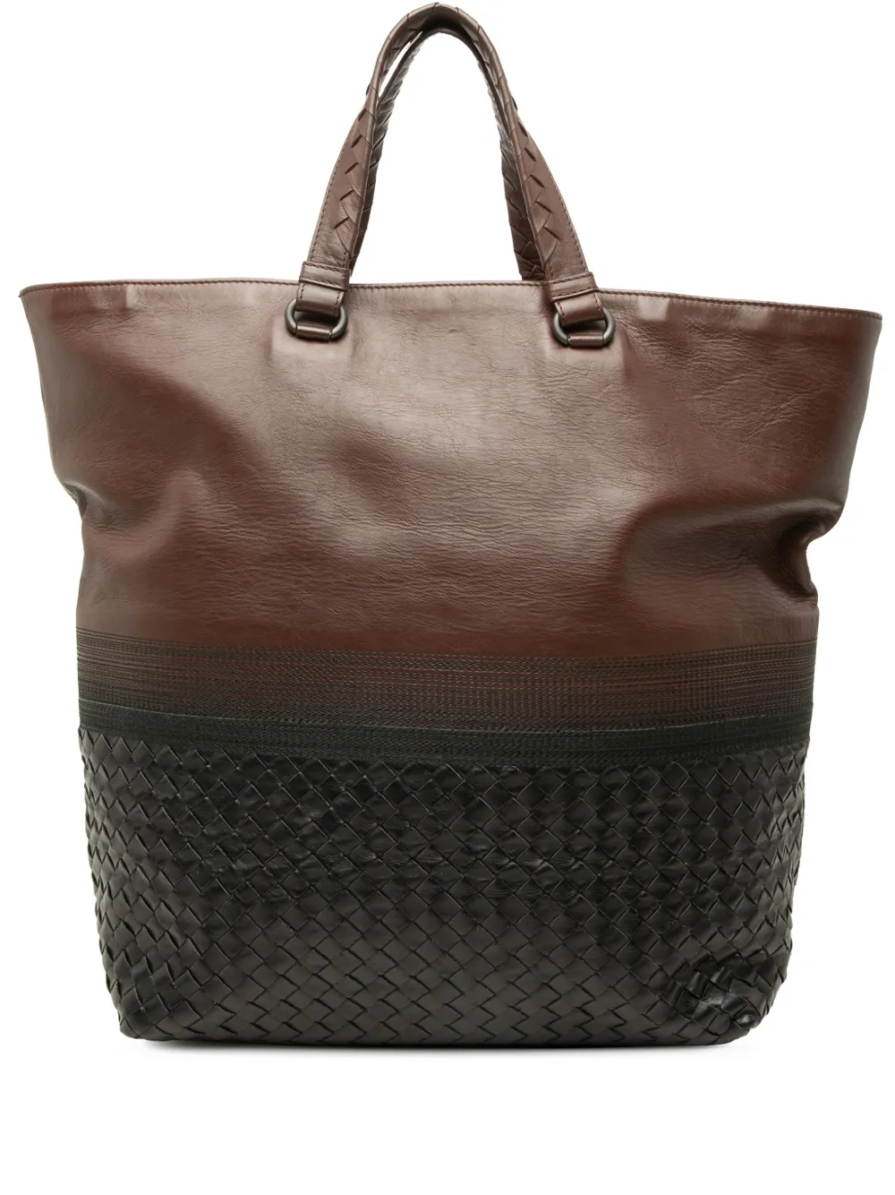 Bottega Veneta Pre-Owned 2012-2026 Bicolor Nappa Intrecciato tote bag - Brown
