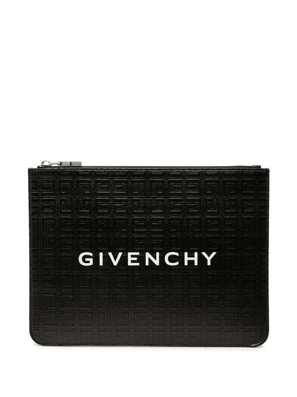 Givenchy Pre-Owned 2022 4G Embossed Coated Canvas Flat Pouch clutch bag - Nero