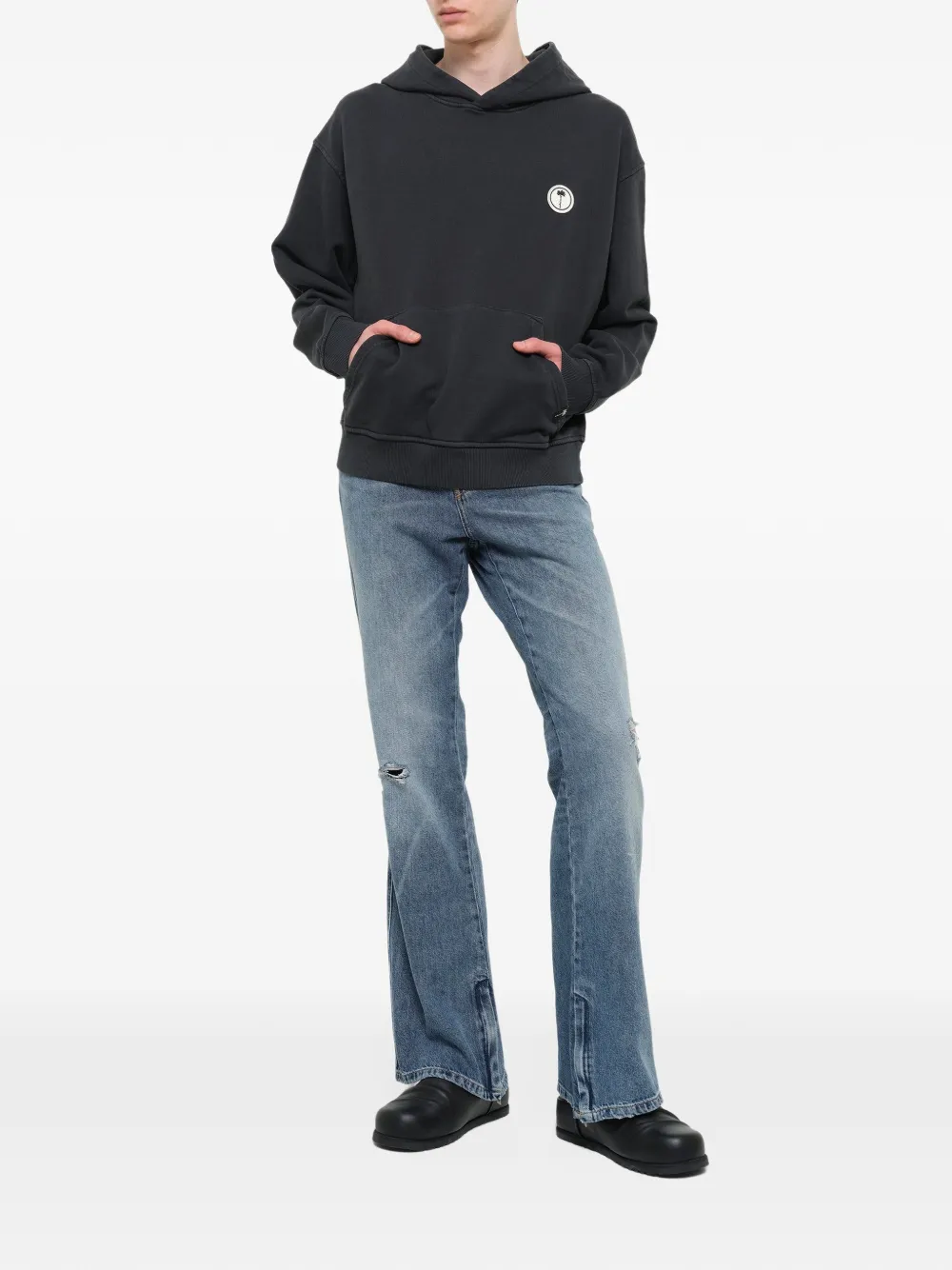 Palm Angels Palm Shadow hoodie Zwart