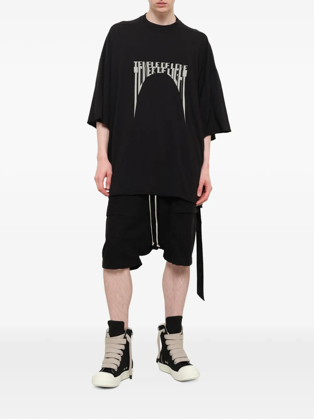 Rick Owens DRKSHDW Tommy graphic-print T-shirt Zwart