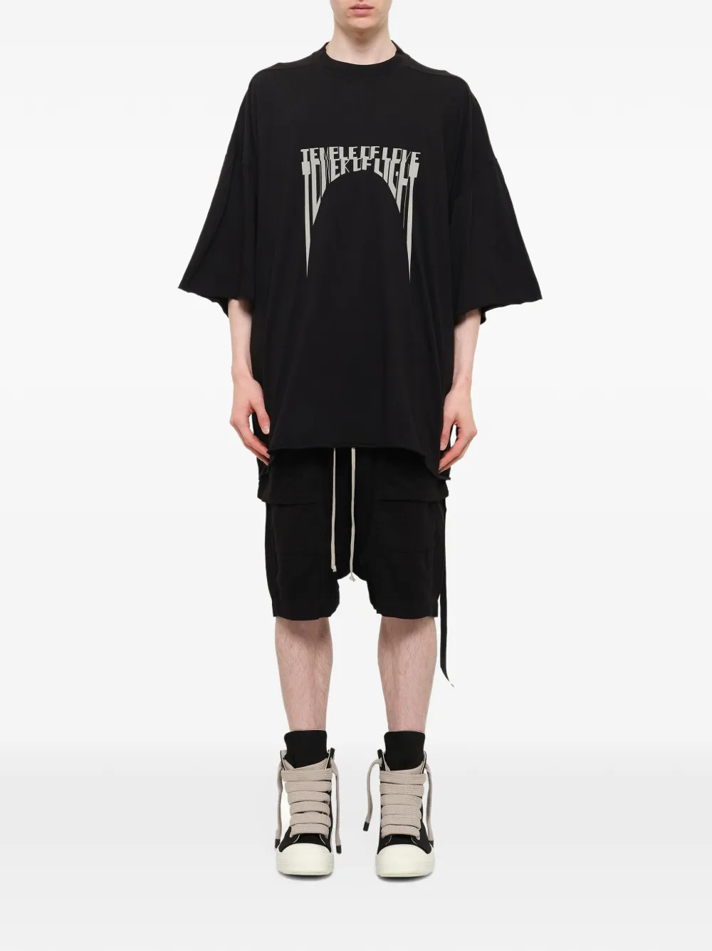 Rick Owens DRKSHDW Tommy graphic-print T-shirt Zwart
