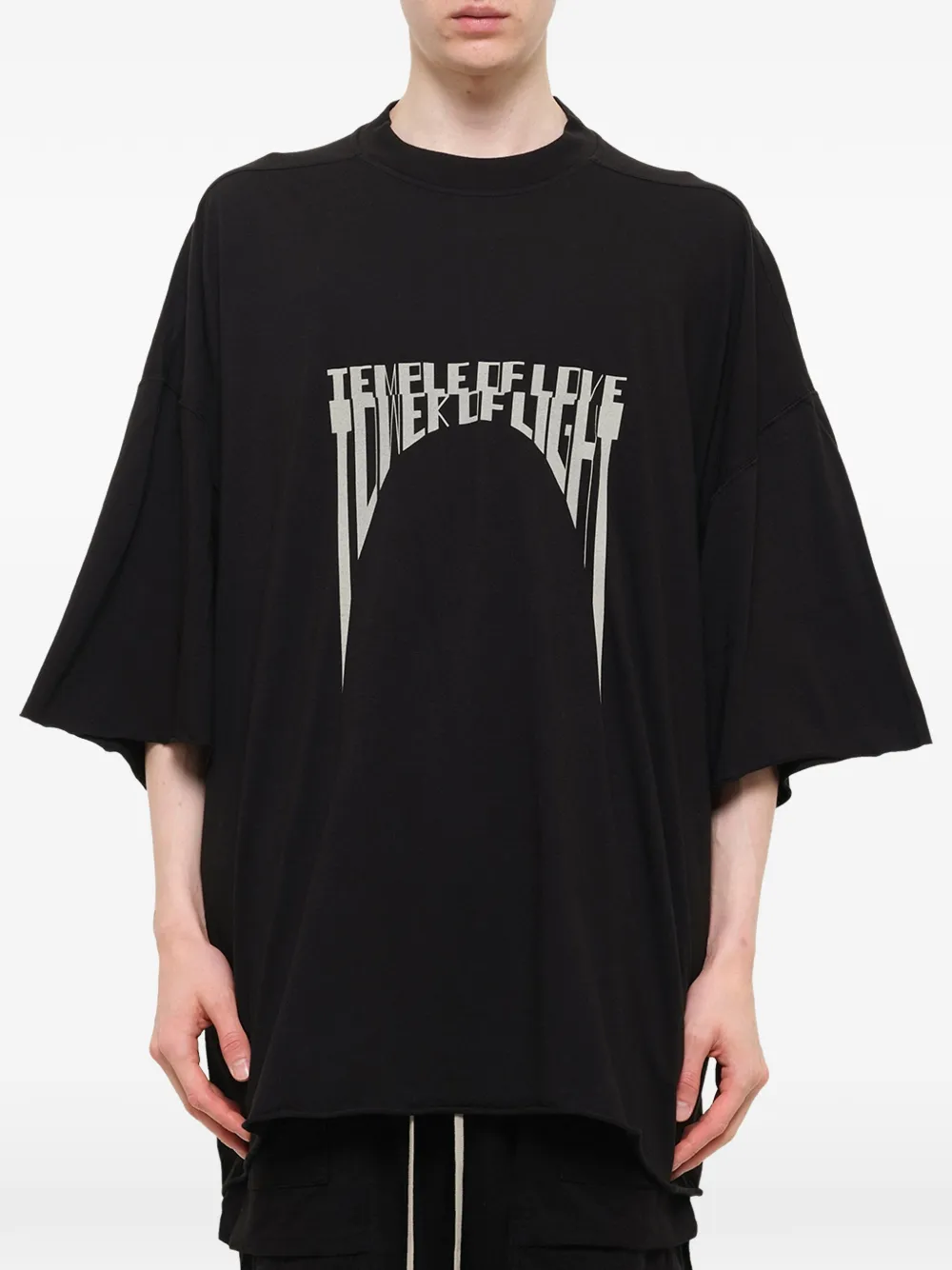 Rick Owens DRKSHDW Tommy graphic-print T-shirt Zwart