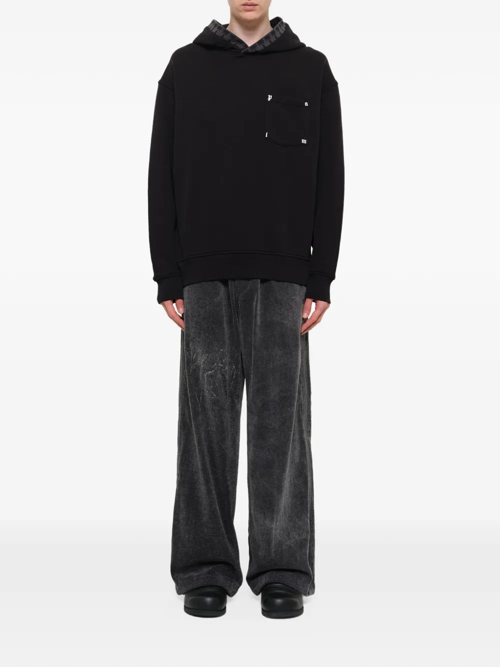Palm Angels Palm Rib hoodie Zwart