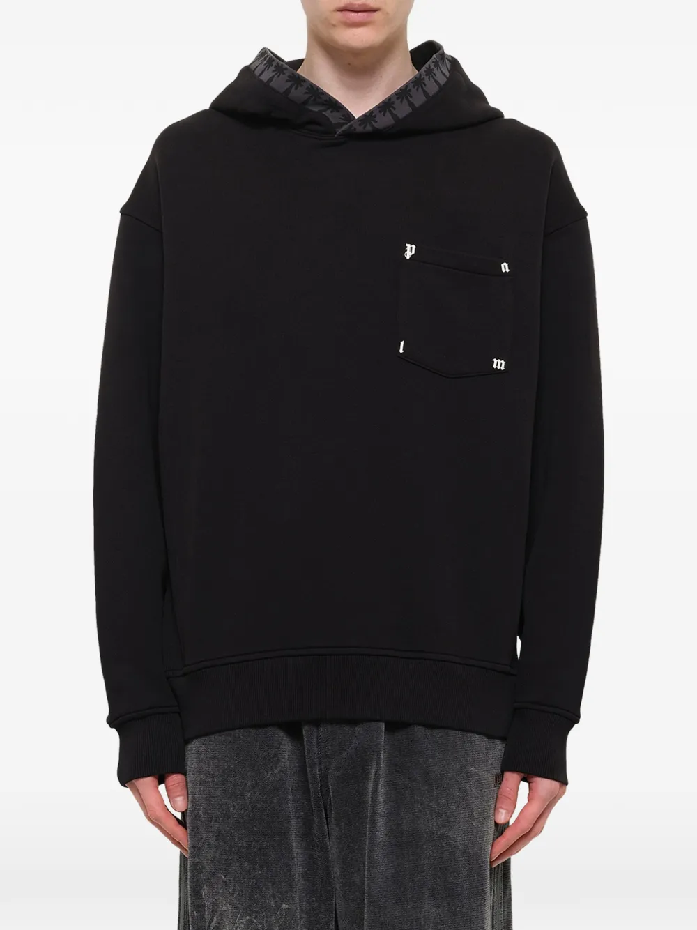 Palm Angels Palm Rib hoodie Zwart