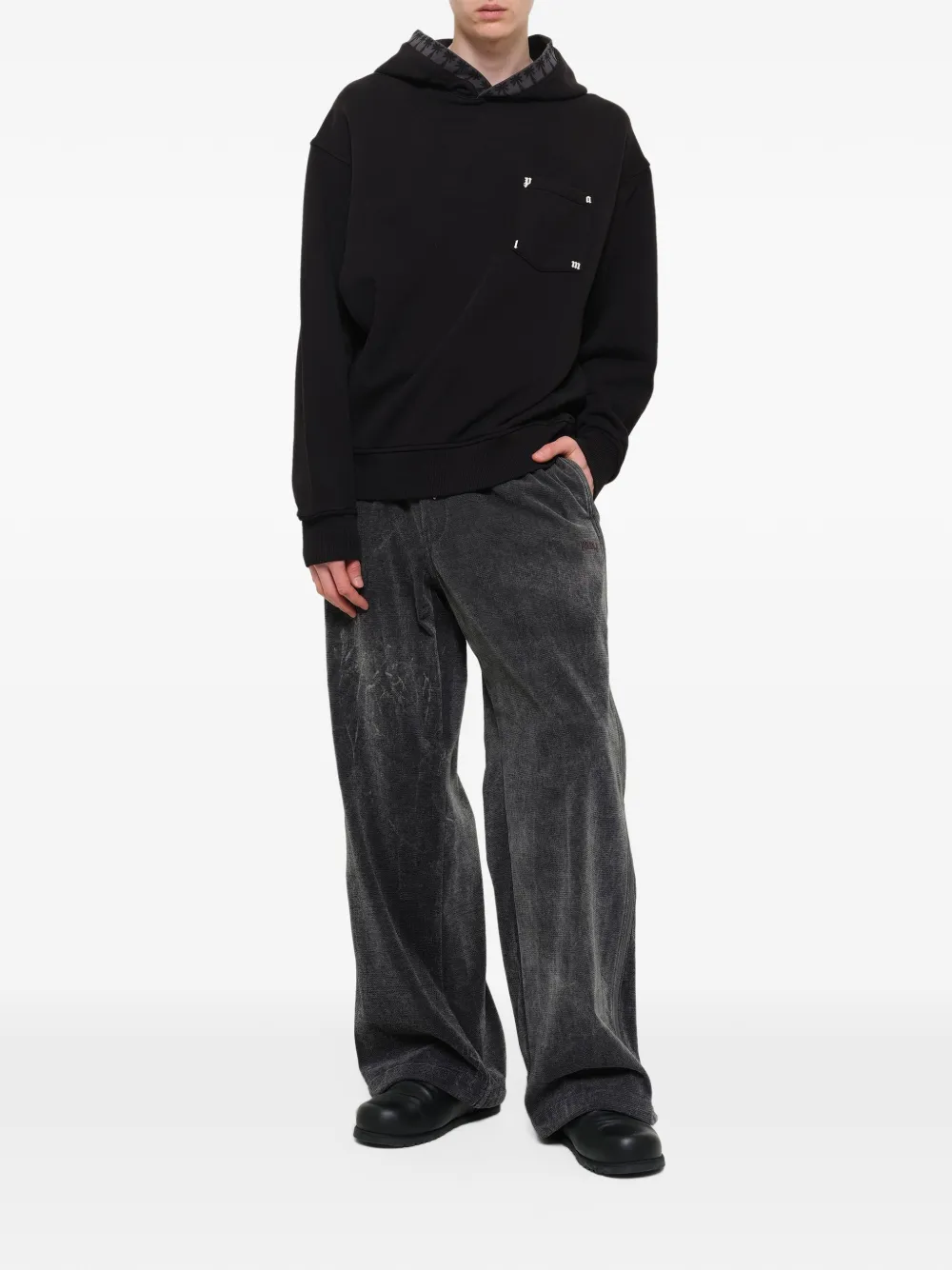 Palm Angels Palm Rib hoodie Zwart