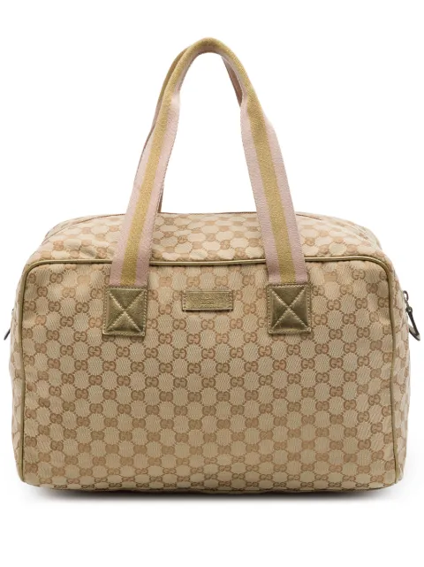 Gucci Pre-Owned 2016-2026 GG Canvas Web travel bag