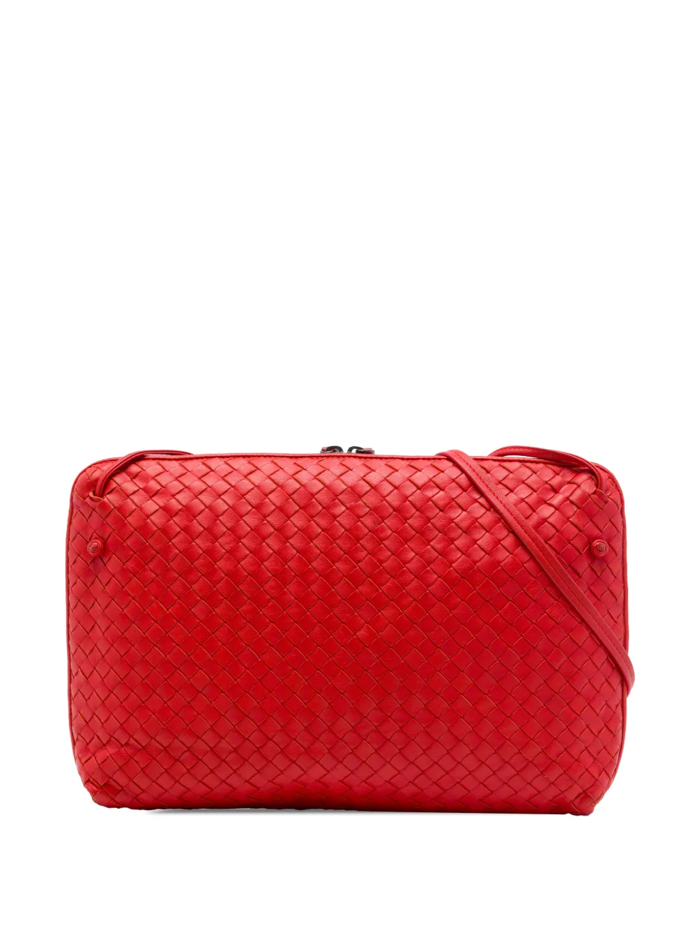 Bottega Veneta Pre-Owned 2012-2026 Large Nappa Intrecciato Nodini crossbody bag - Rot