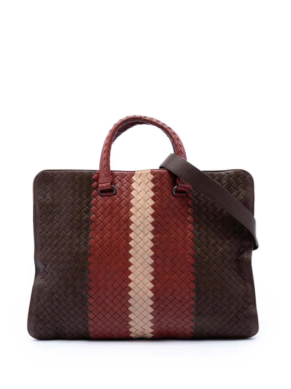 Bottega Veneta Pre-Owned 2012-2026 Nappa Intrecciato Club Fume Briefcase business bag - Brown