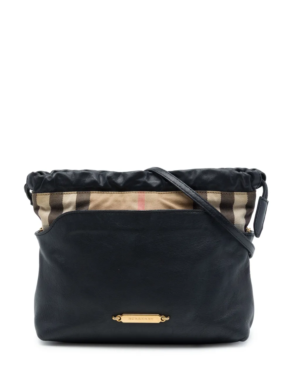Burberry Pre-Owned 2000-2017 House Check Canvas and Calfskin Little Crush crossbody bag - Schwarz
