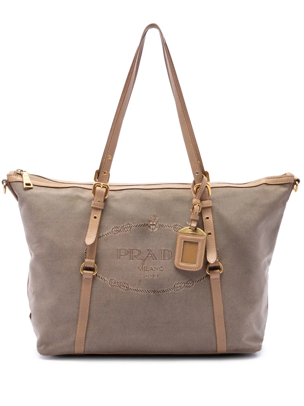 Prada Pre-Owned 2013-2026 Canvas Canapa Logo satchel - Toni neutri