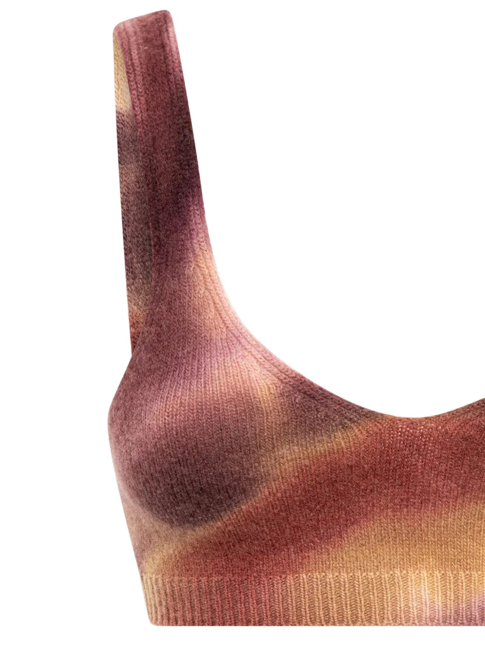 Laneus tie-dye knitted tank top Bruin