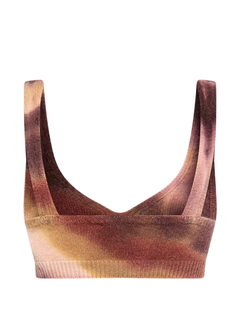 Laneus tie-dye knitted tank top Bruin
