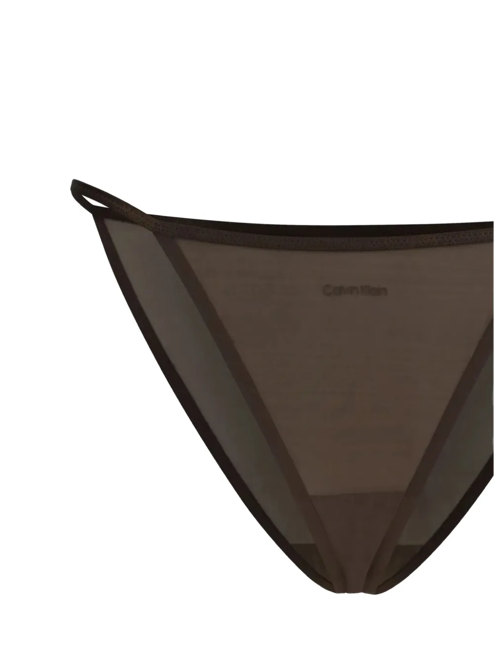 Calvin Klein sheer logo-print thong Bruin