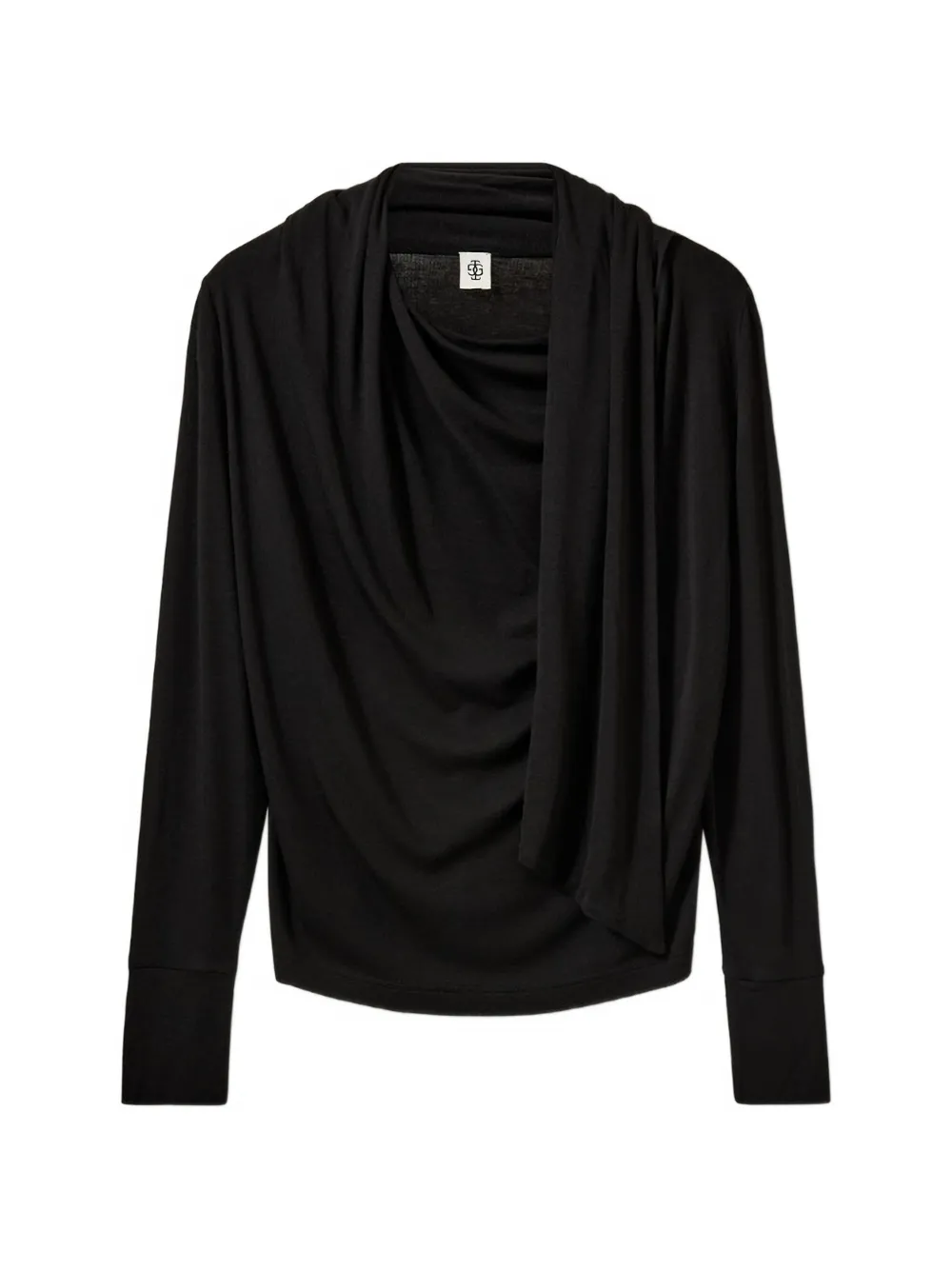 The Garment Breanna draped long-sleeve blouse - Nero