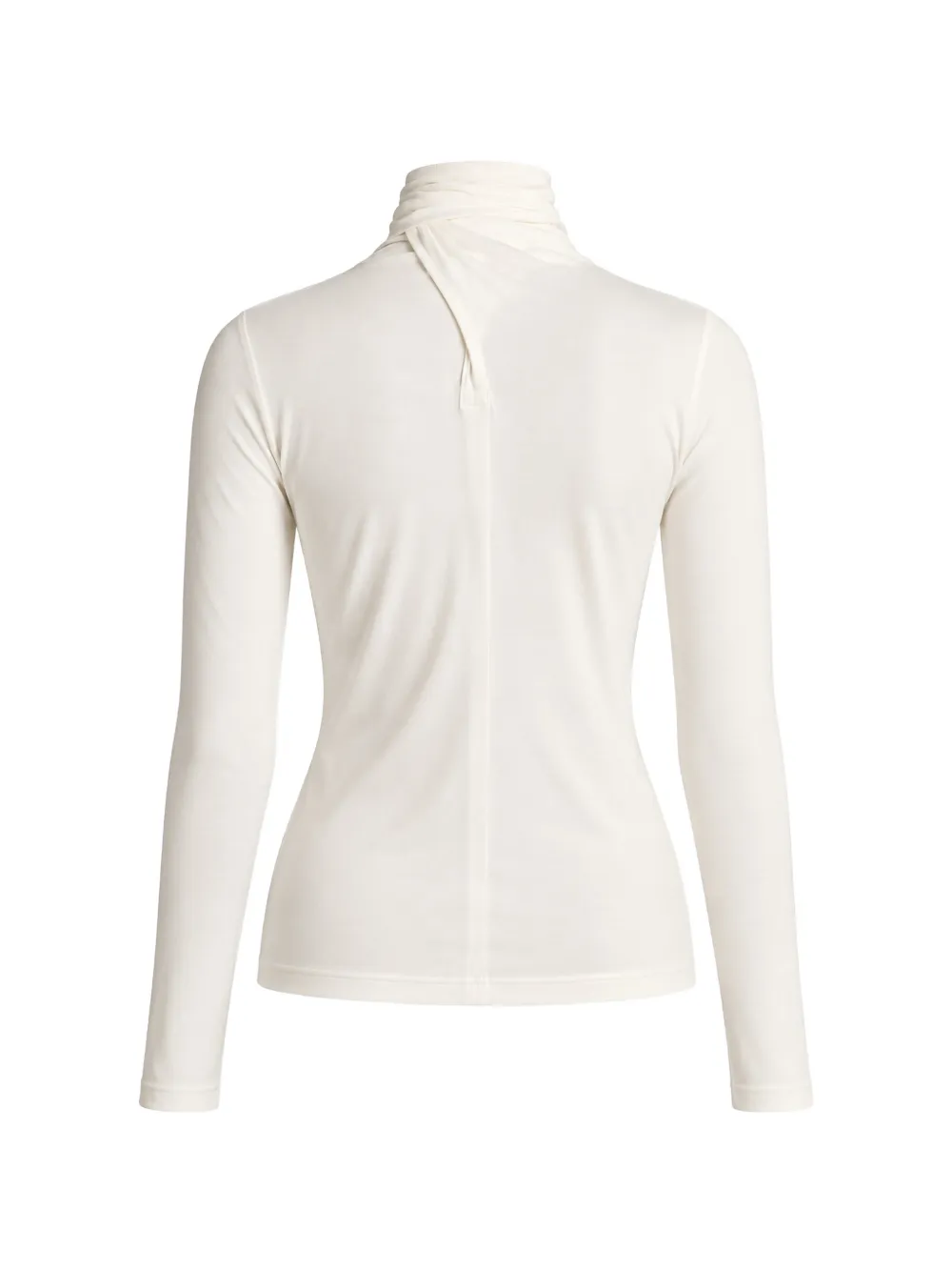 Vince tie-neck long-sleeve sweater Wit