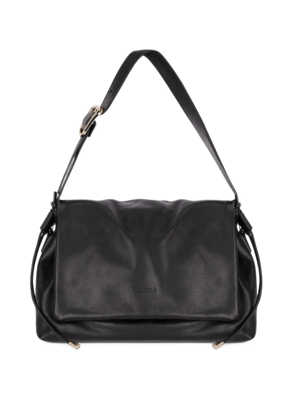 Marella medium West foldover shoulder bag - Black