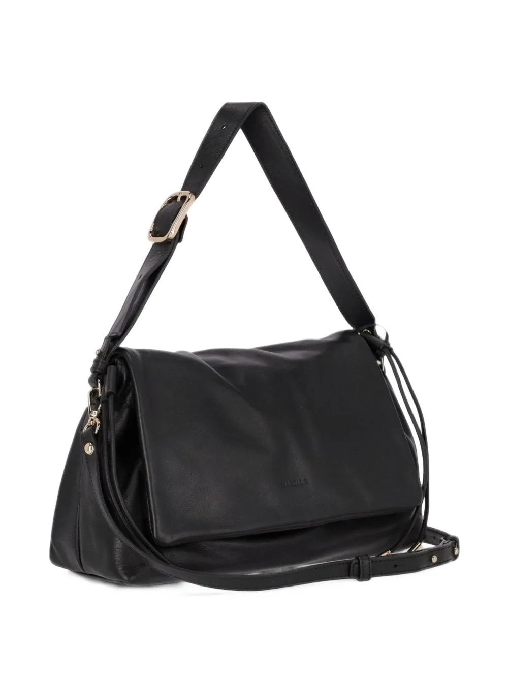 Marella medium West foldover shoulder bag Zwart