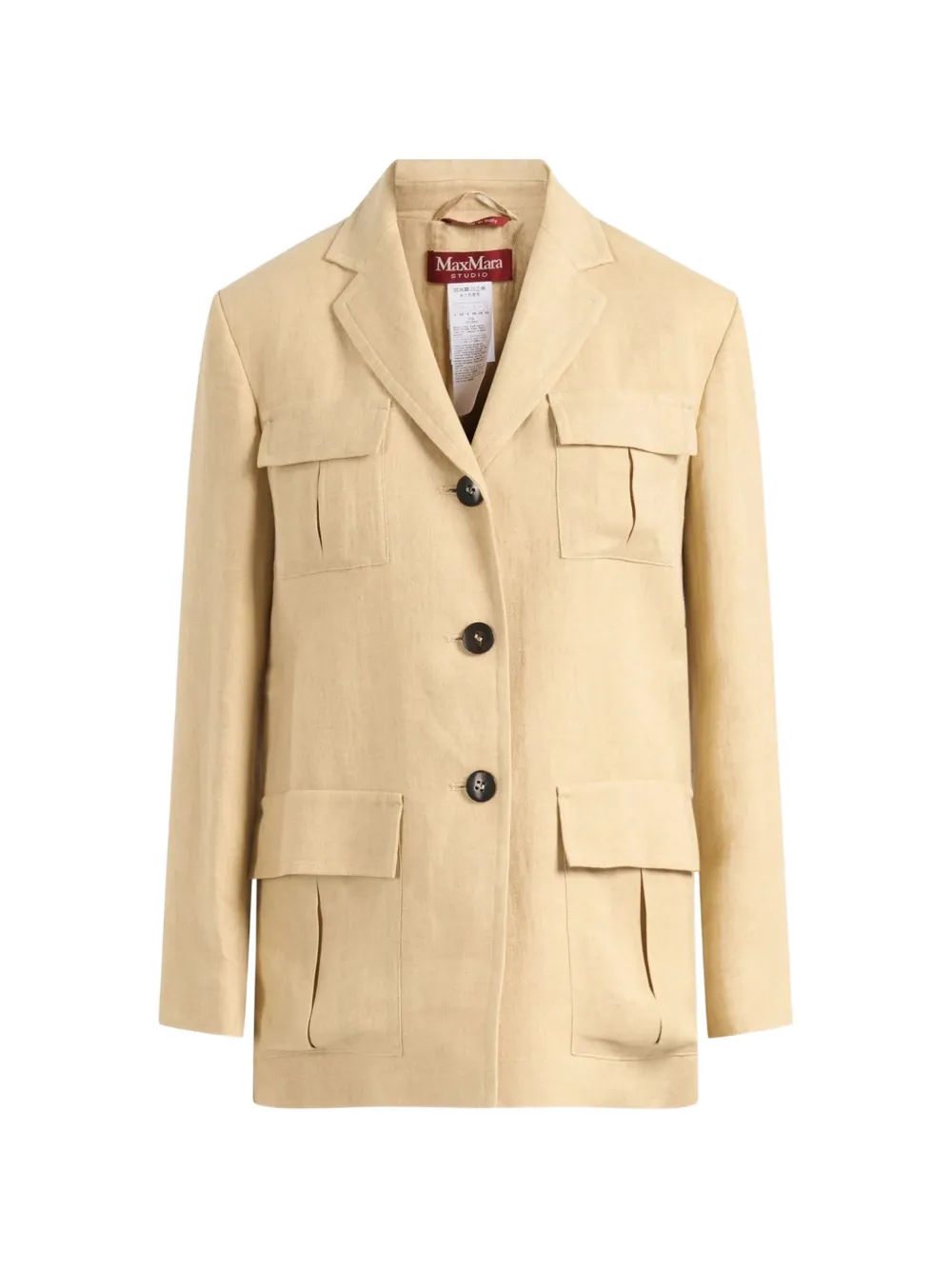 Max Mara flap-pocket single-breasted blazer - Neutrals