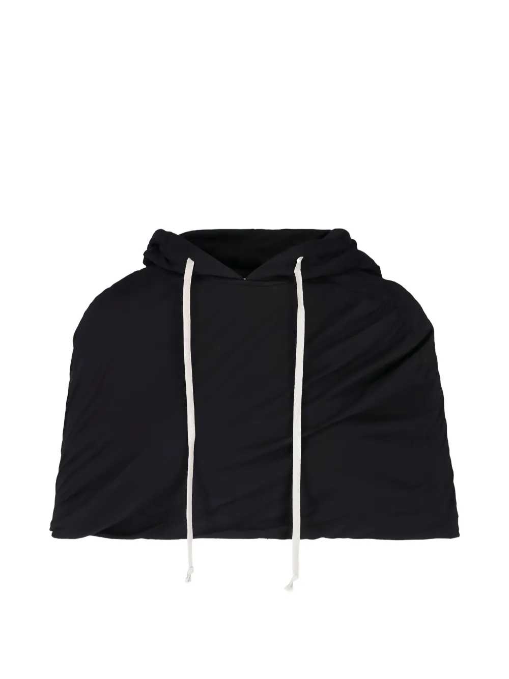 Rick Owens DRKSHDW drawstring cropped hoodie Zwart