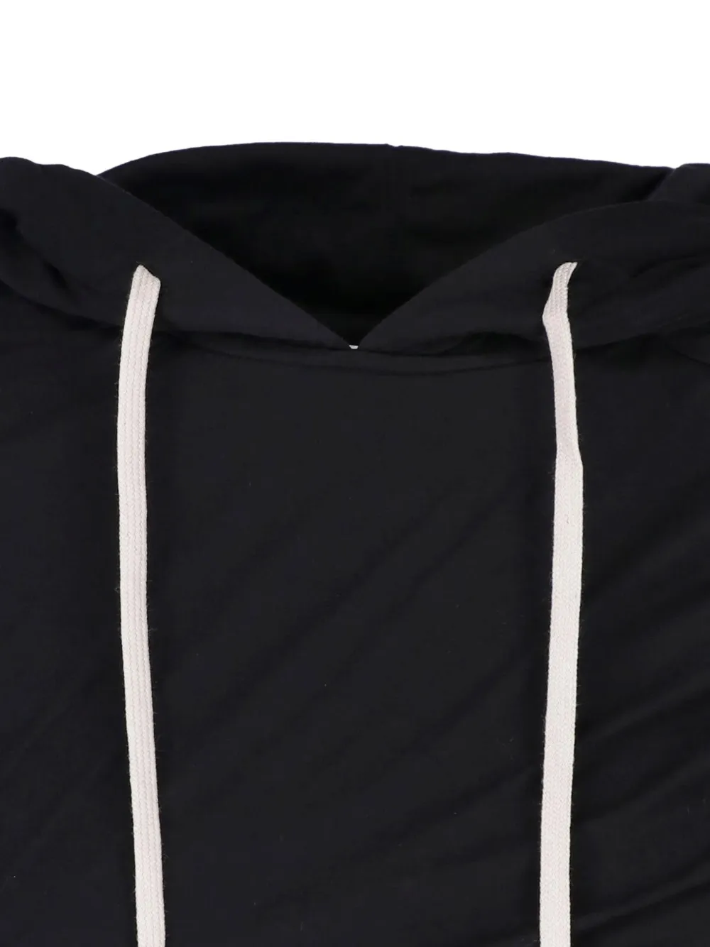 Rick Owens DRKSHDW drawstring cropped hoodie Zwart