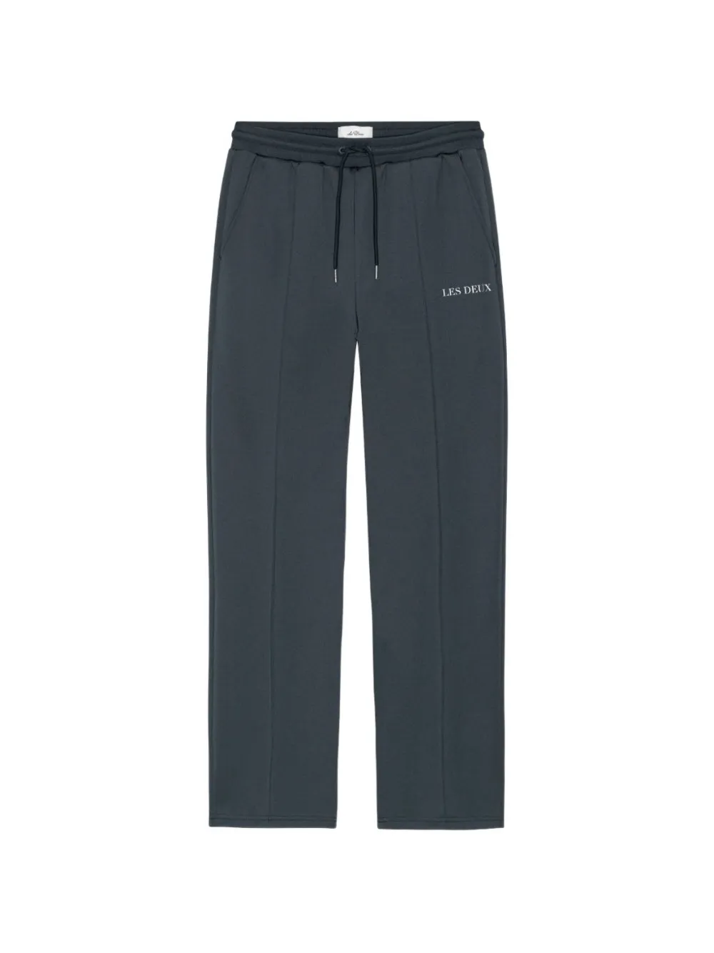 Les Deux logo-print pin-tuck track pants - Blu