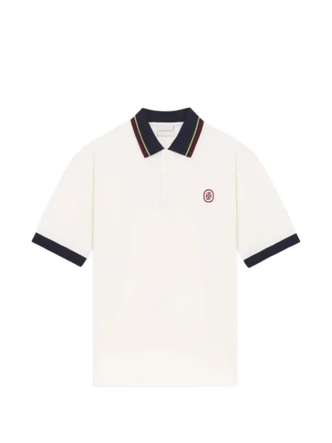 Drôle De Monsieur Mirror logo-embroidered polo shirt