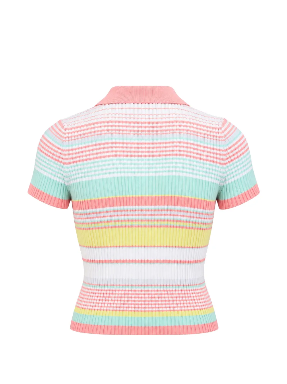 Liu Jo Kids crystal-embellished striped polo shirt Roze