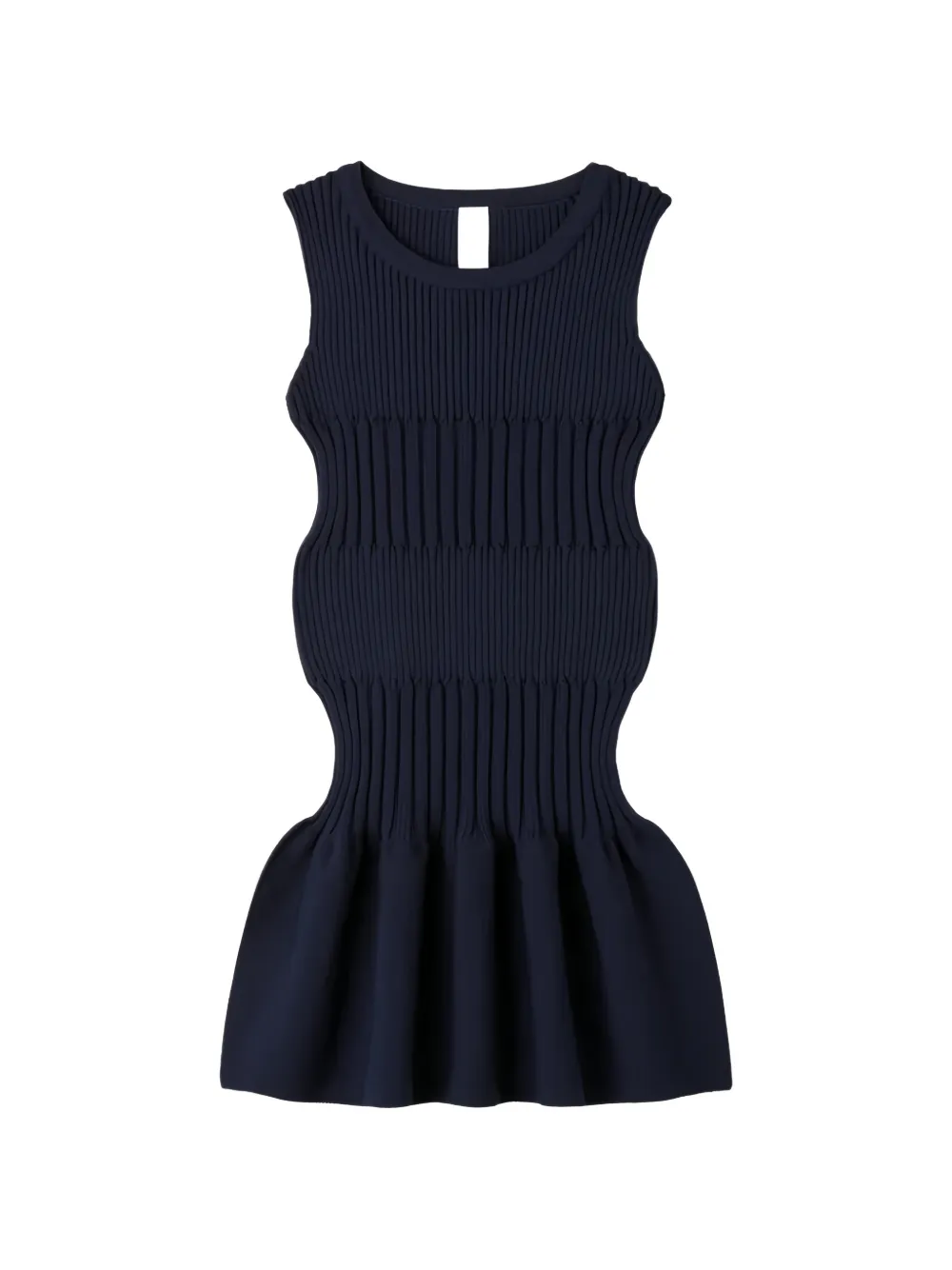 CFCL Kids ribbed-knit flared mini dress Blauw