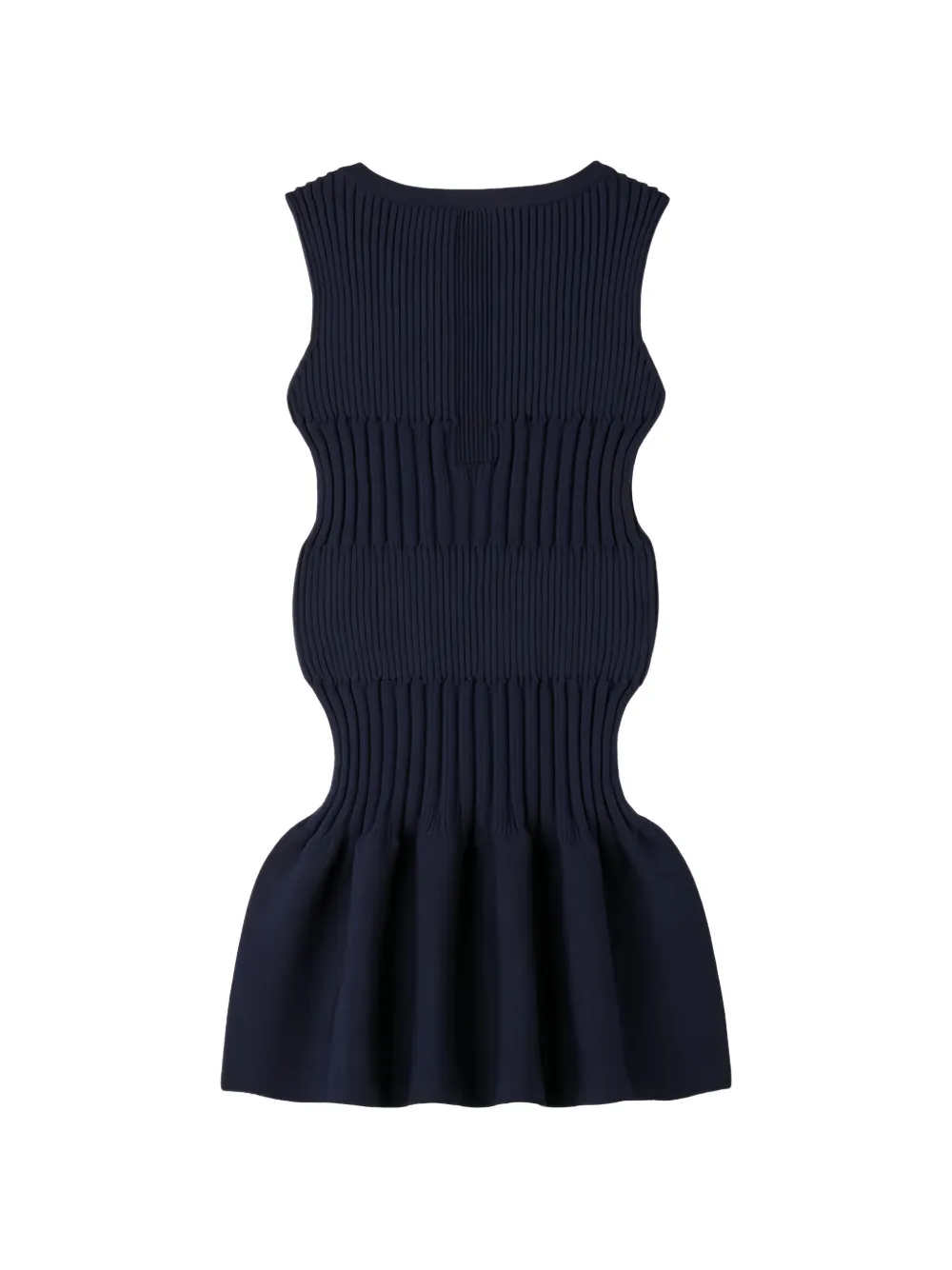 CFCL Kids ribbed-knit flared mini dress Blauw