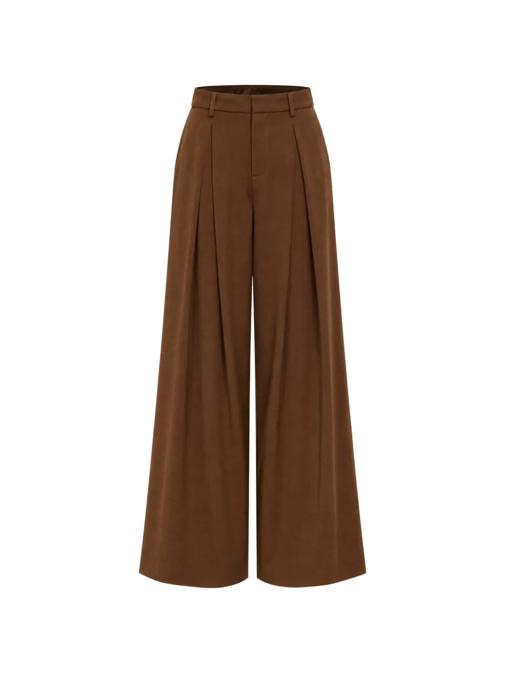 Isabelle Blanche pleated palazzo pants - Braun