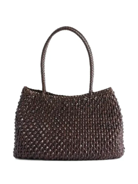 DRAGON DIFFUSION S. Croce Cactus woven leather tote bag