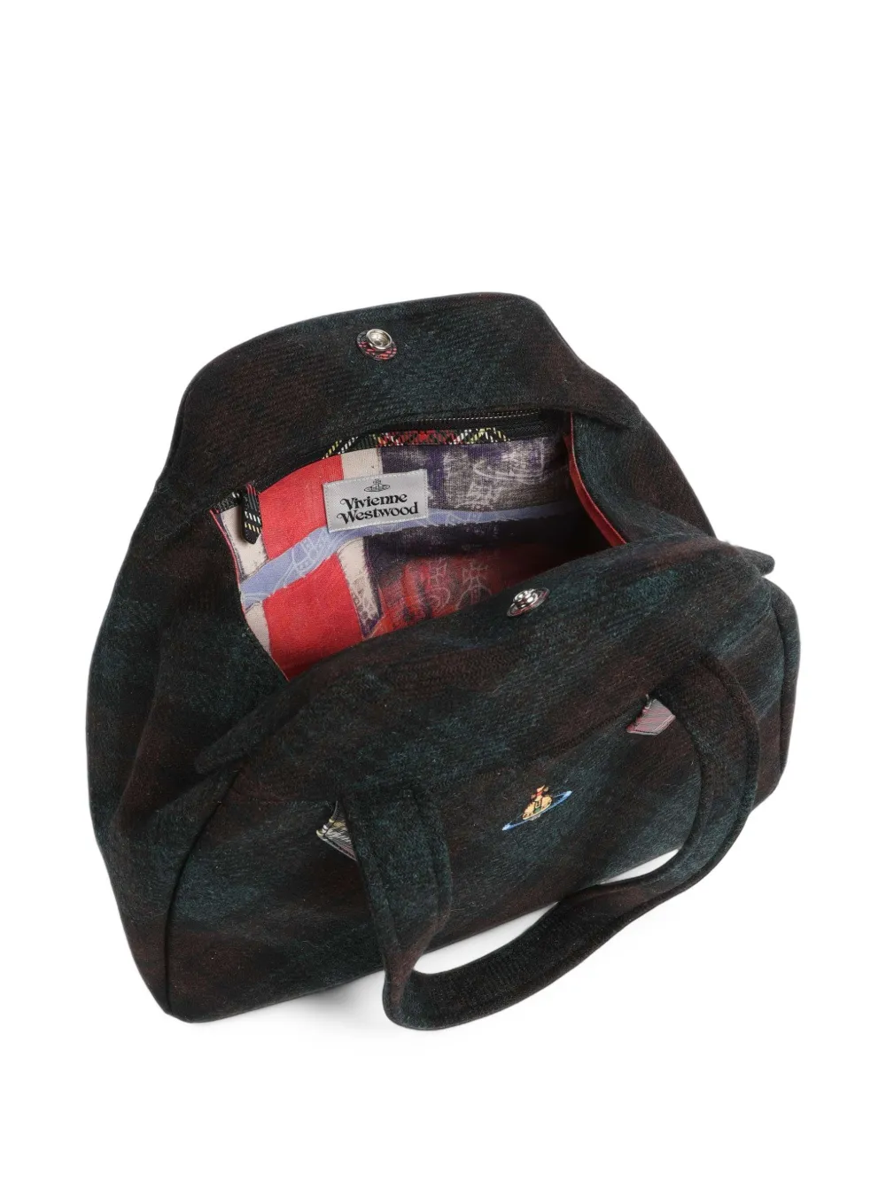 Vivienne Westwood Orb check-pattern tote bag Zwart