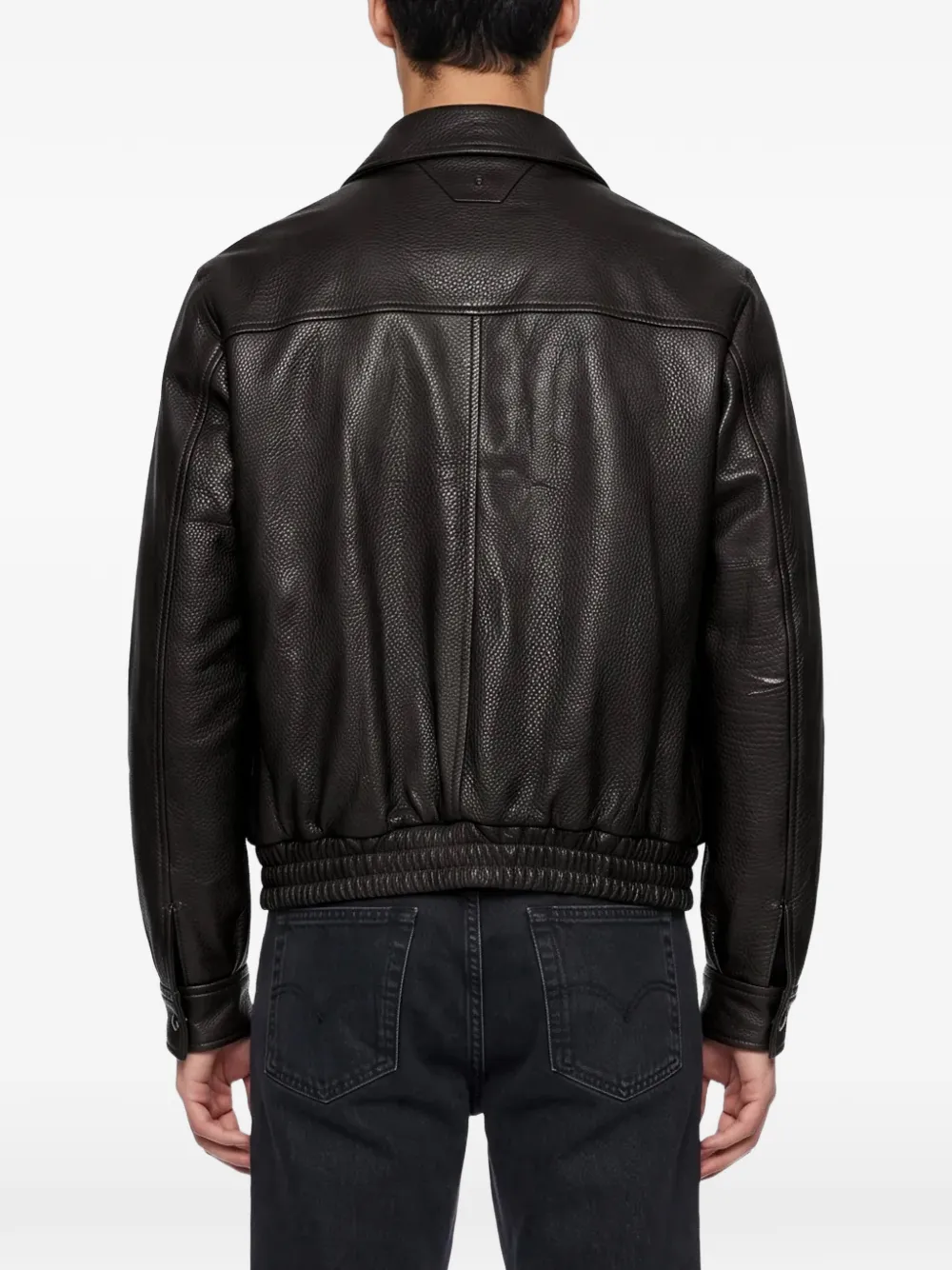 Salvatore Santoro grained-leather jacket Bruin