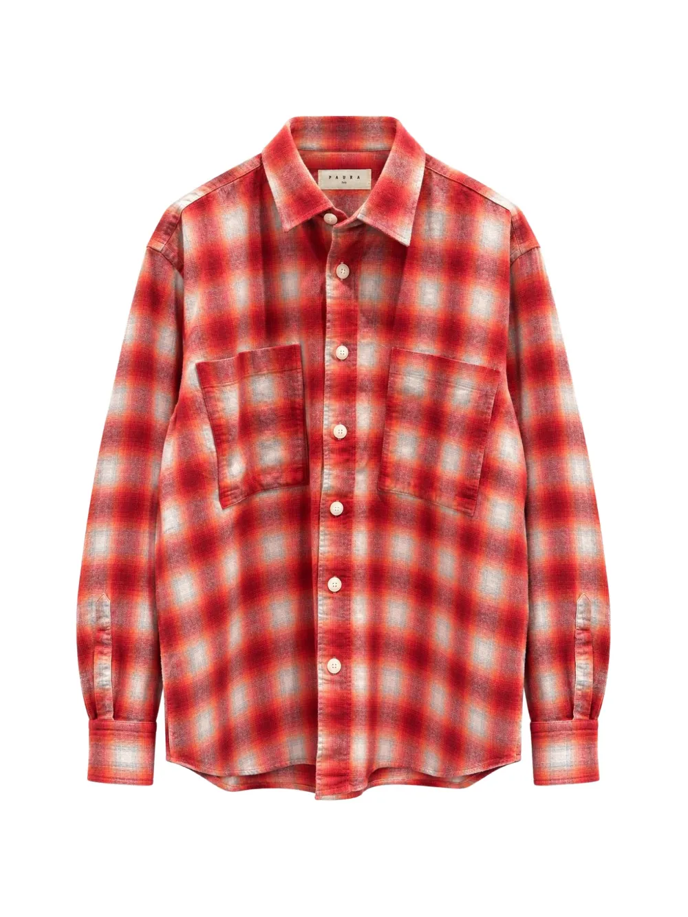 Paura checked flannel shirt - Rouge