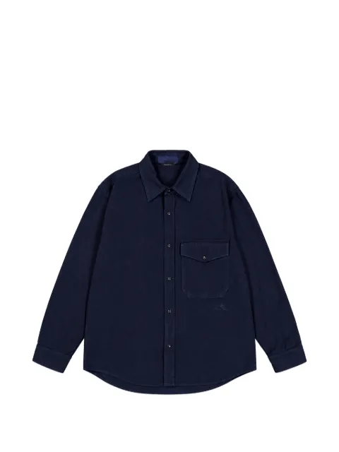 Stone Island logo-embroidered chest-pocket shirt jacket