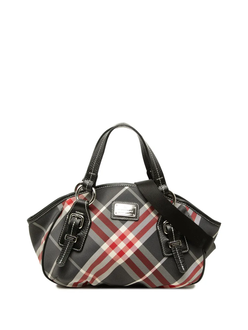Burberry Pre-Owned 2000-2017 Supernova Check Nylon satchel - Schwarz