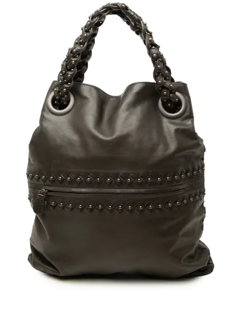 Bottega Veneta Pre-Owned 2011 Intrecciato Trimmed Studded Nappa Julie tote bag
