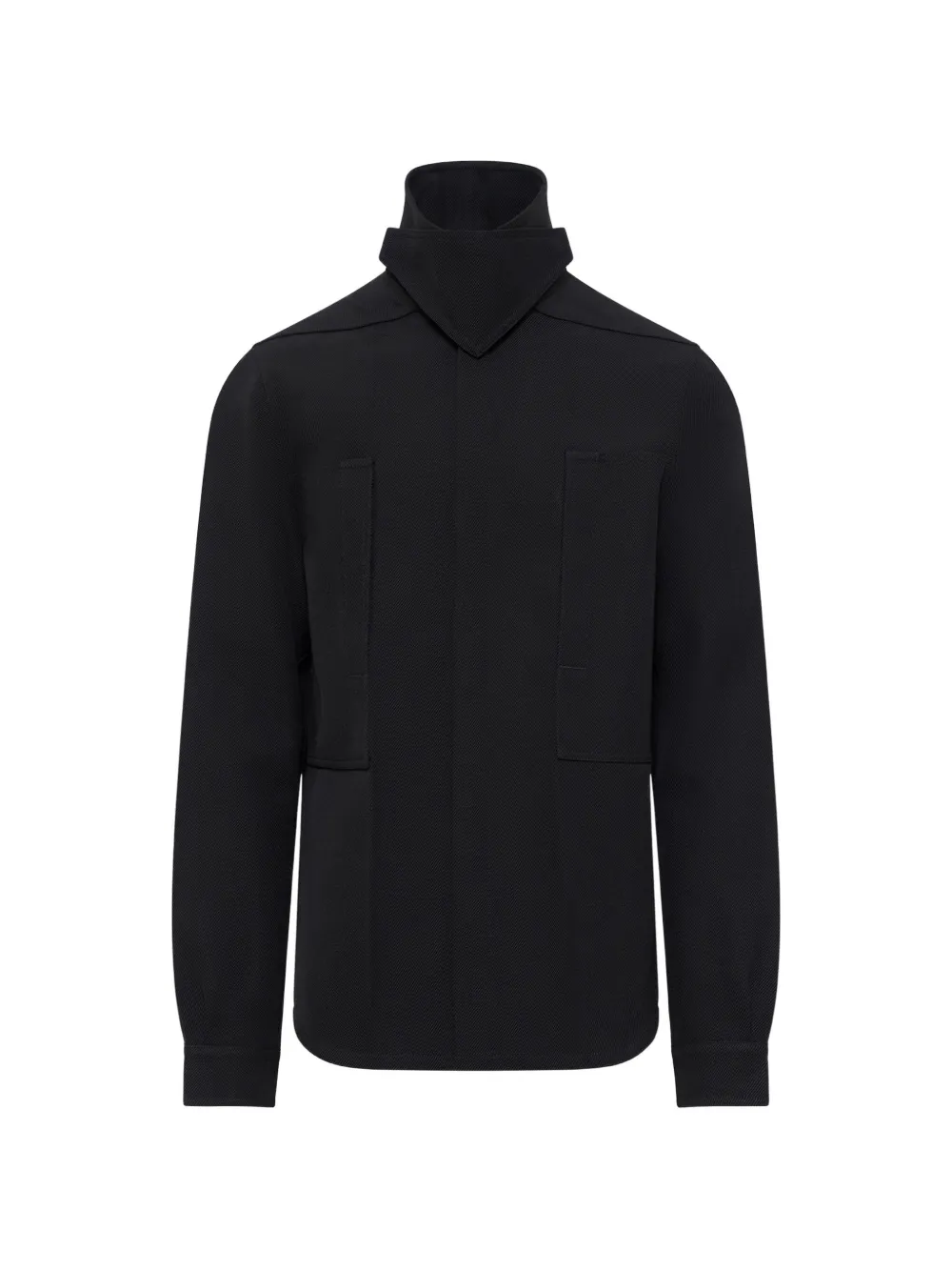 Rick Owens Tower wool shirt Zwart