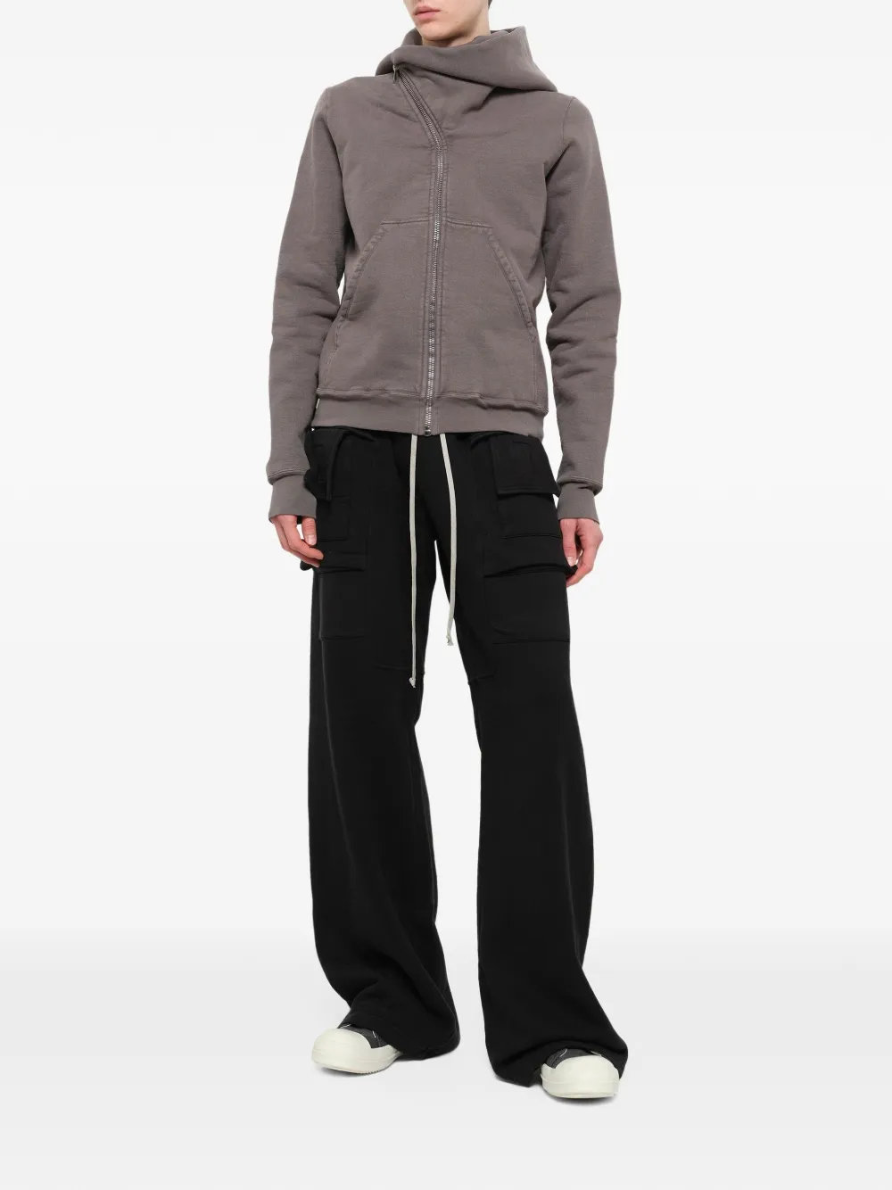 Rick Owens DRKSHDW Megafelpa Mountain hoodie Grijs