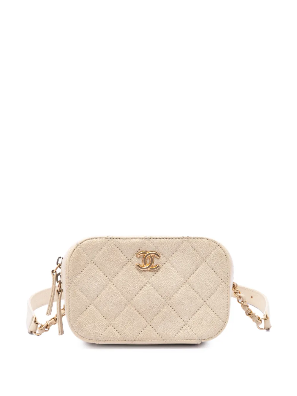 CHANEL Pre-Owned 2019 CC Quilted Caviar belt bag - Brown