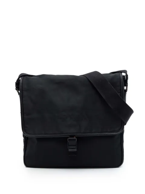 Prada Pre-Owned 2000-2013 Saffiano Trimmed Tessuto Buckle Messenger Bag crossbody bag