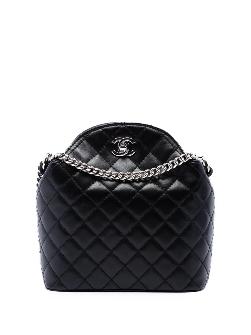 CHANEL Pre-Owned 2011 CC Quilted Lambskin Chain crossbody bag - Black