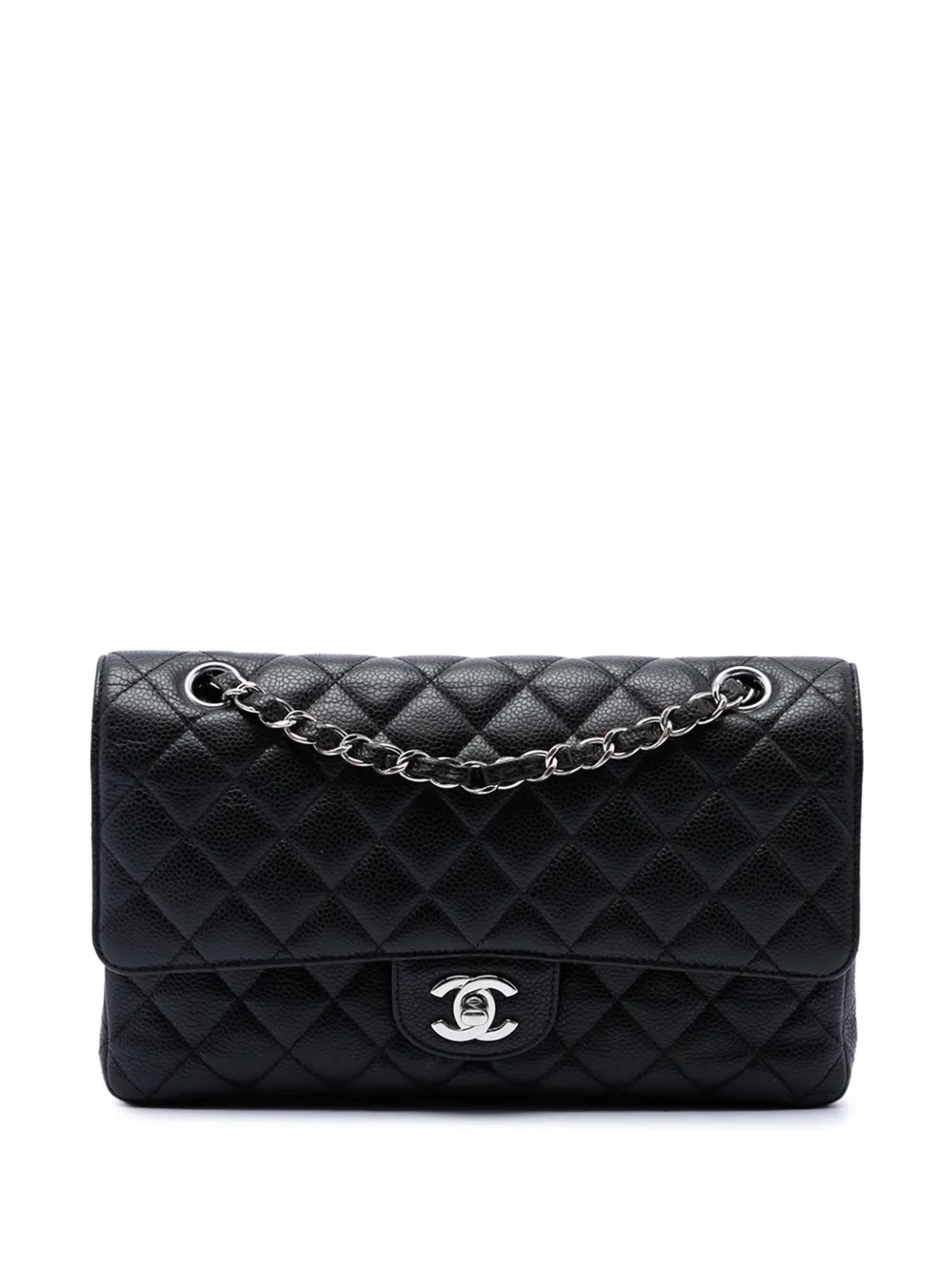 CHANEL Pre-Owned 2017-2018 Medium Classic Caviar Double Flap shoulder bag - Schwarz