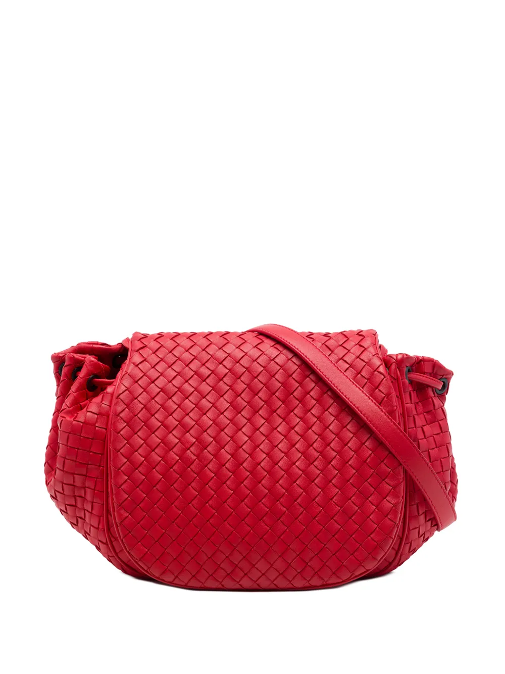 Bottega Veneta Pre-Owned 2012-2026 Nappa Intrecciato Flap crossbody bag - Rot