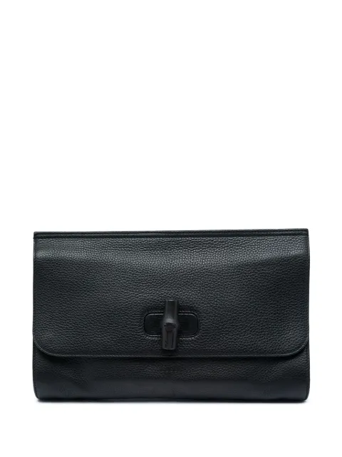 Gucci Pre-Owned 2016-2026 Calfskin Bamboo Daily clutch bag