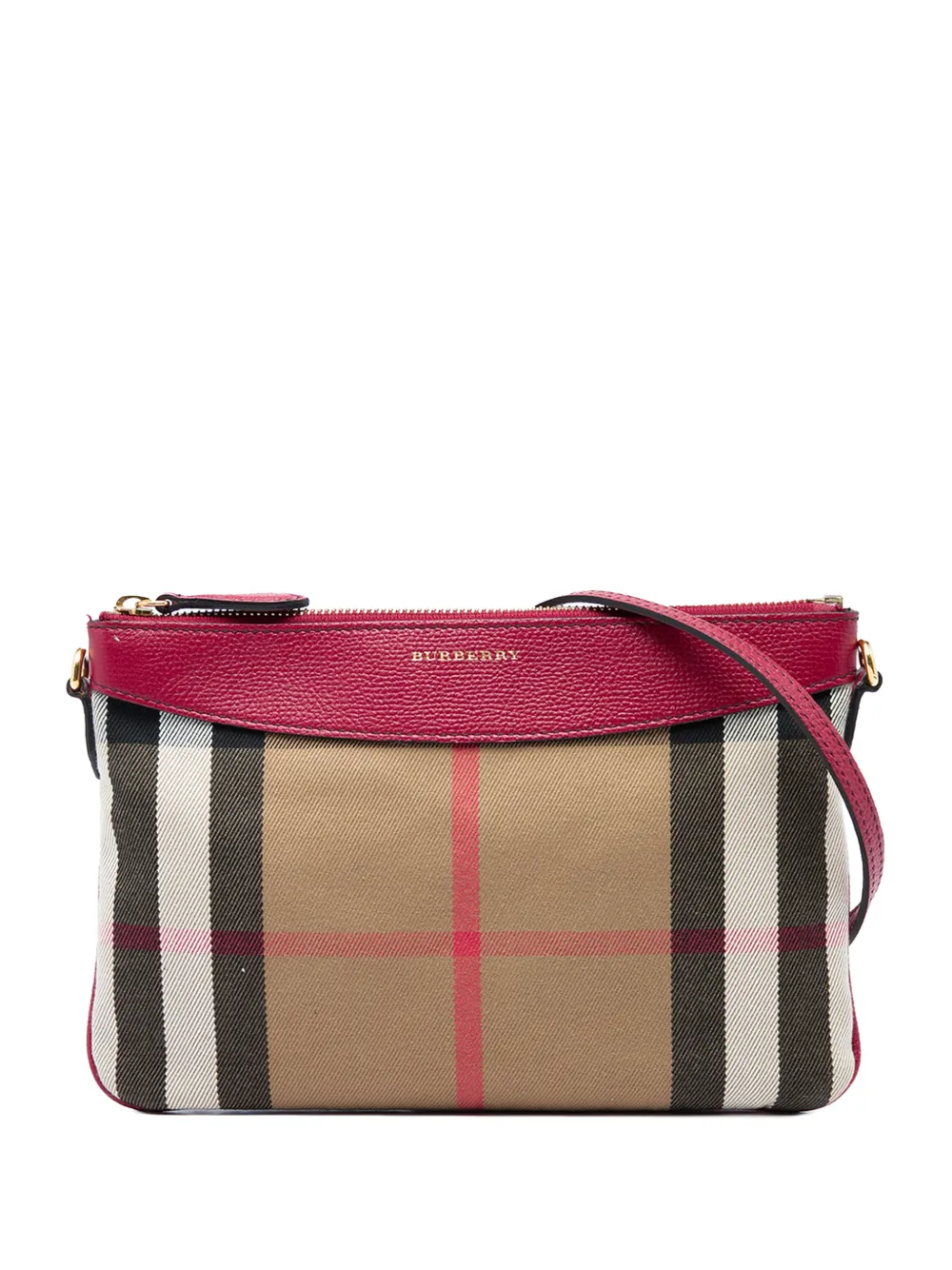 Burberry Pre-Owned 2000-2017 House Check Canvas Derby Peyton crossbody bag - Braun