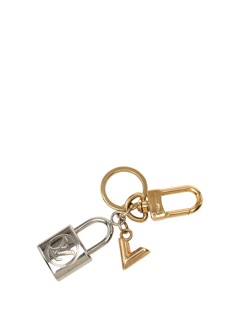 Louis Vuitton Pre-Owned 2016 Gold Plated and Brass Kaleido V Bag Charm and Holder key chain